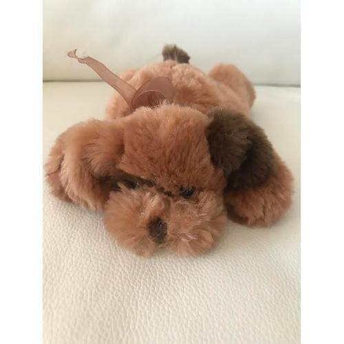 Peluche Doudou Chien Allongé Marron Et Son Ruban Cobico 25 Cm (Reconditionné) on Productcaster.