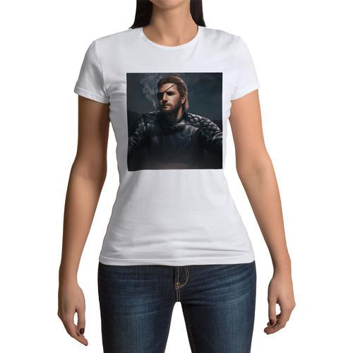 T-Shirt Femme Col Rond Metal Gear Solid Big Boss Jeux Video on Productcaster.