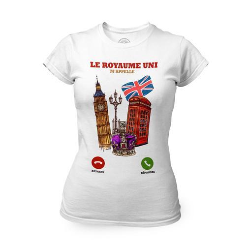 T-Shirt Femme Col Rond Le Royaume-Uni M'appelle Culture Londres on Productcaster.