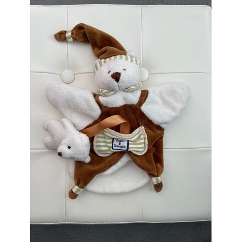 Doudou Peluche Ours Marionnette Doudou Et Compagnie Blanc Et Marron on Productcaster.