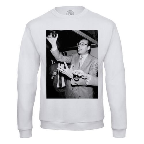 Sweat Shirt Homme Jacques Chirac Vintage Toast Boit De L'alcool Pre... on Productcaster.