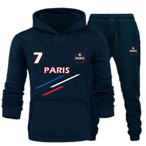 Jogging Survêtement Paris Rayures Homme Bleu Marine on Productcaster.