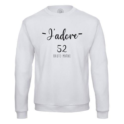 Sweat Shirt Homme J'adore 52 Haute Marne Departement France Region ... on Productcaster.