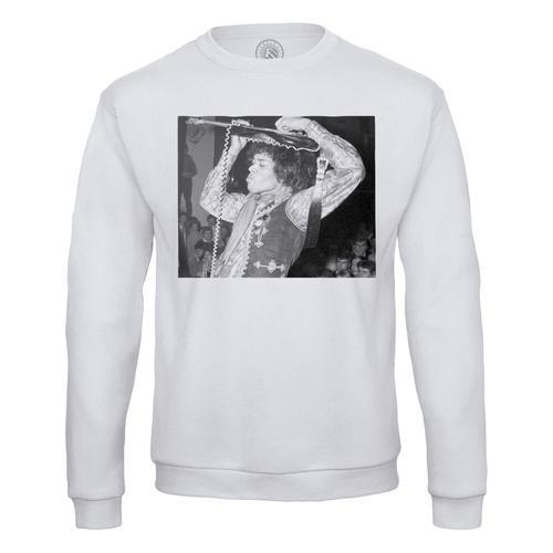 Sweat Shirt Homme Jimi Hendrix Live Concert 70's Guitare Vintage on Productcaster.