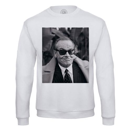 Sweat Shirt Homme Jack Nicholson Acteur Cigarette Photo Noir Et Bla... on Productcaster.