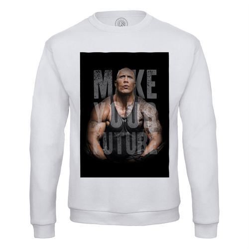 Sweat Shirt Homme The Rock Motivation / Make Your Future on Productcaster.