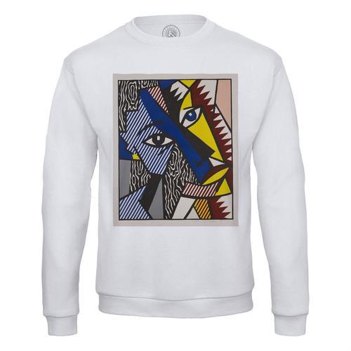 Sweat Shirt Homme Head / Par Roy Lichtenstein / Pop Art / Comics on Productcaster.