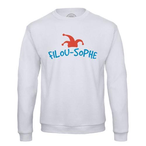 Sweat Shirt Homme Filou-Sophe Philosophe Humour Jeu De Mot on Productcaster.