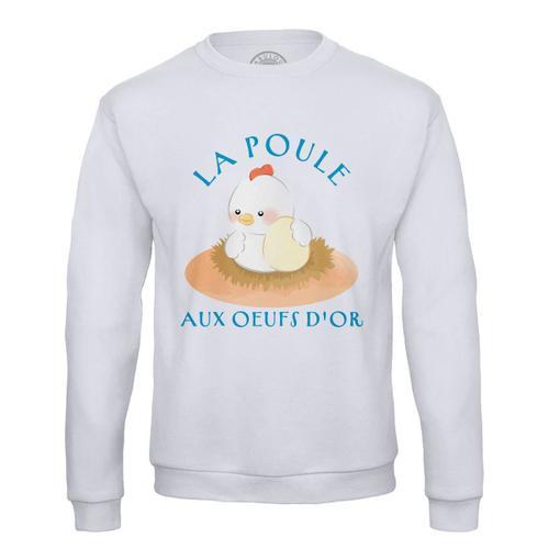 Sweat Shirt Homme La Poule Aux Oeufs D'or Expression Enfant on Productcaster.