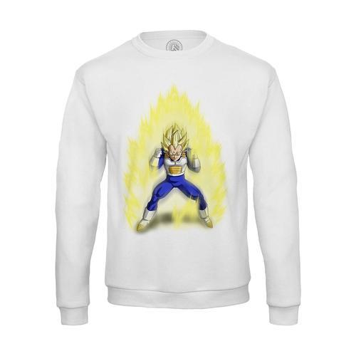 Sweat Shirt Homme Dragon Ball Super Vegeta Super Saiyan Cheveux Blo... on Productcaster.