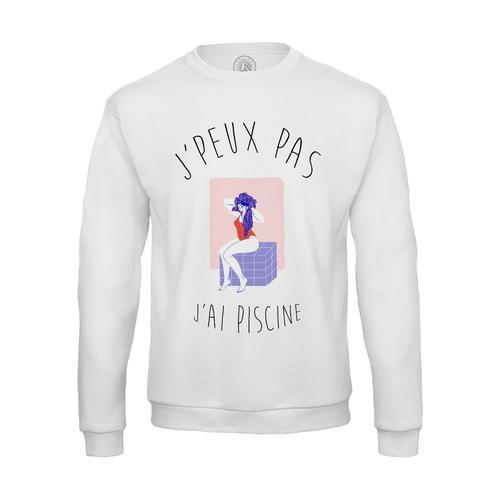 Sweat Shirt Homme J'peux Pas J'ai Piscine Humour Dessin Femme Cheve... on Productcaster.