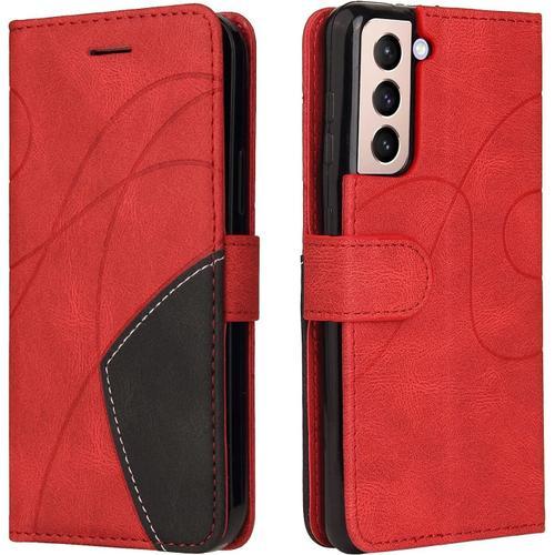 Coque Pour Samsung Galaxy S21 Plus, Etui En Cuir Pu Portefeuille Ho... on Productcaster.