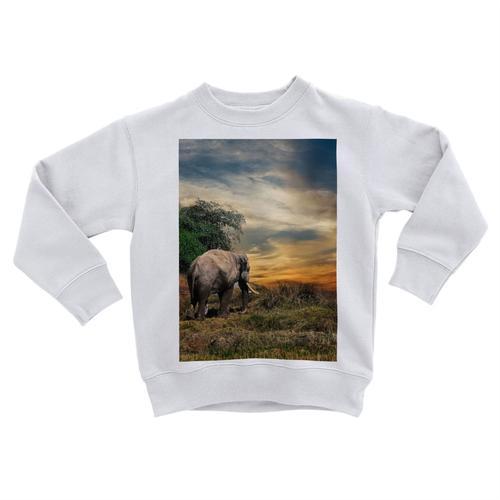 Sweatshirt Enfant Elephant D'afrique Dans La Savane Face Couche De ... on Productcaster.