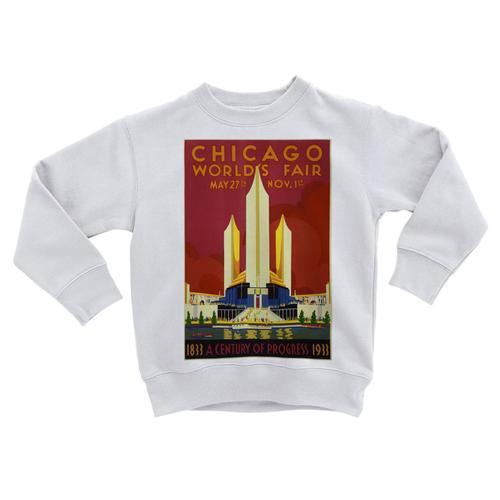 Sweatshirt Enfant Chicago World's Fair Art Deco Affiche Ancienne Vi... on Productcaster.