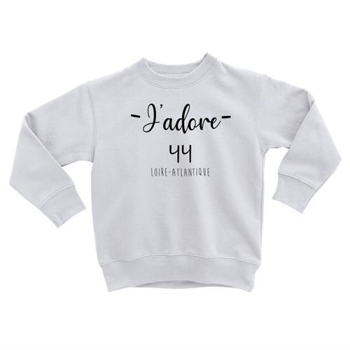 Sweatshirt Enfant J'adore 44 Loire Atlantique Departement France Re... on Productcaster.