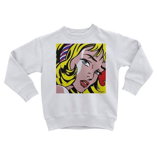 Sweatshirt Enfant Girl With Hair Ribbon / By Roy Lichtenstein / Pop... on Productcaster.