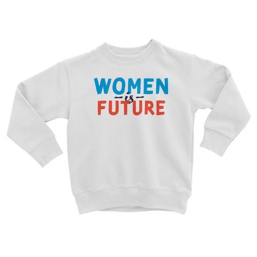 Sweatshirt Enfant Women Is Future Fierté Féminisme on Productcaster.