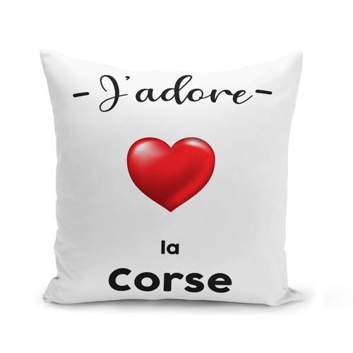 Housse De Coussin 40x40 Cm J'adore La Corse Region De France Ajaccio on Productcaster.