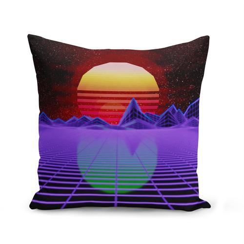 Housse De Coussin 40x40 Cm Synthwave Synth Analog Retro Electro Syn... on Productcaster.