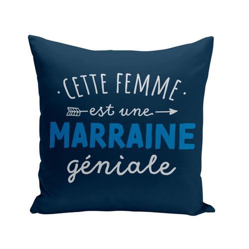 Housse De Coussin 40x40 Cm Cette Femme Est Une Marraine Géniale Nai... on Productcaster.