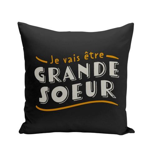 Housse De Coussin 40x40 Cm Je Vais Être Grande Soeur Famille Fille ... on Productcaster.