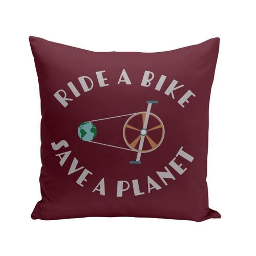 Coussin 40x40 Cm Ride A Bike Save A Planet Vélo Vert Ecologie on Productcaster.