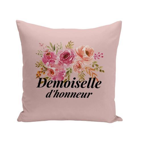 Coussin 40x40 Cm Demoiselle D'honneur Mariage Mariée Bouquet Aquare... on Productcaster.