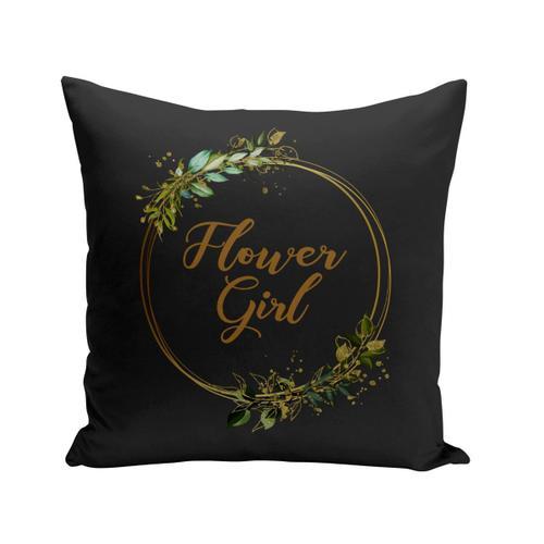 Coussin 40x40 Cm Flower Girl Mariage Noces Cercle Fleurs on Productcaster.