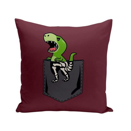 Coussin 40x40 Cm Dinosaure Rayon X Poche Surprise Dessin Mignon on Productcaster.