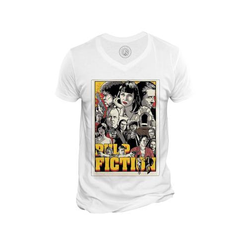 T-Shirt Homme Col V Affiche De Film / Dessin / Pulp Fiction / Travo... on Productcaster.