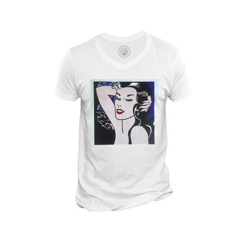 T-Shirt Homme Col V Little Aloha / Par Roy Lichtenstein / Pop Art /... on Productcaster.