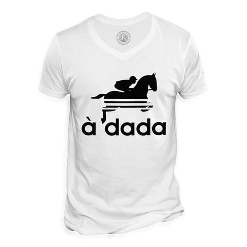 T-Shirt Homme Col V A Dada Cheval Equitation Parodie on Productcaster.