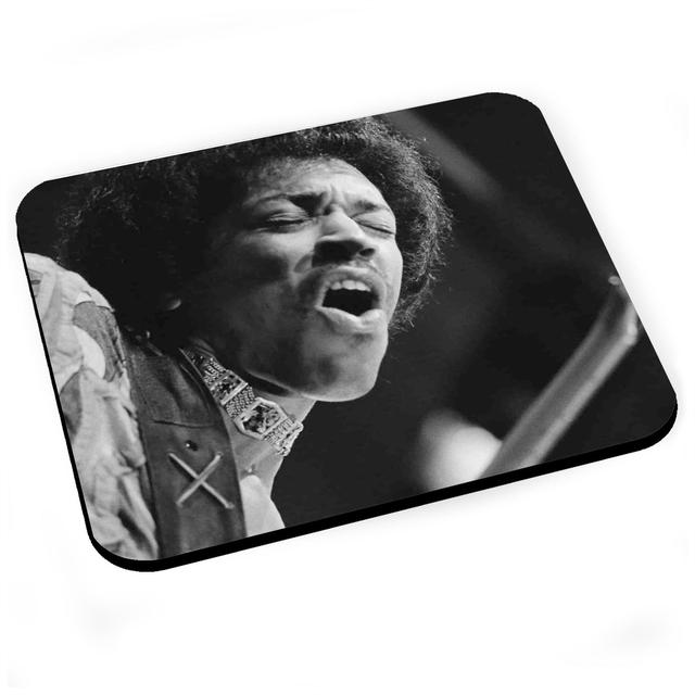 Tapis de Souris Jimi Hendrix Rock 70's Solo de Guitare Photo Vintage on Productcaster.