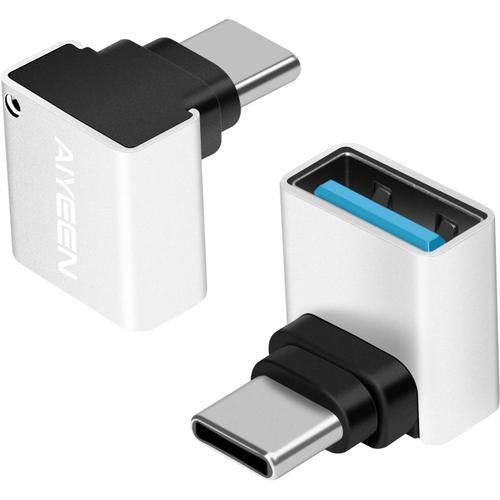 90-argent Adaptateur USB C vers USB (2 Paquets), Adaptateur OTG 90 ... on Productcaster.