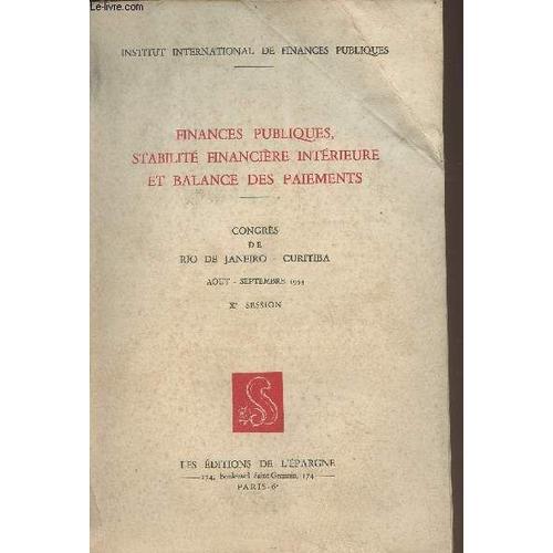 Finances Publiques, Stabilité Financière Intérieure Et Balance Des ... on Productcaster.