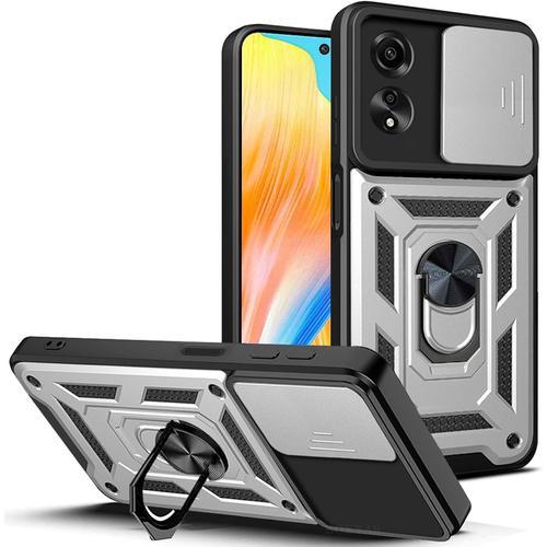 Coque Pour Oppo A58 4g Avec Cache Webcam & Support Annulaire A 360 ... on Productcaster.