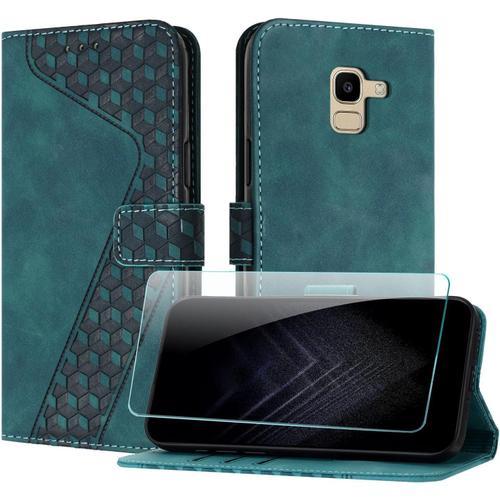 Coque Pour Samsung Galaxy J6 2018, Cuir Pochette De Portefeuille Av... on Productcaster.