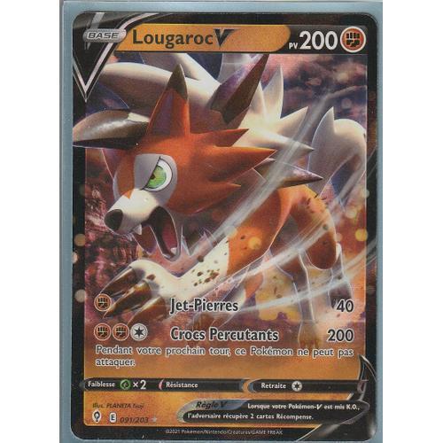 Carte Pokemon - Lougaroc V - 091/203 - Ultra-Rare - Épée Et Bouclie... on Productcaster.