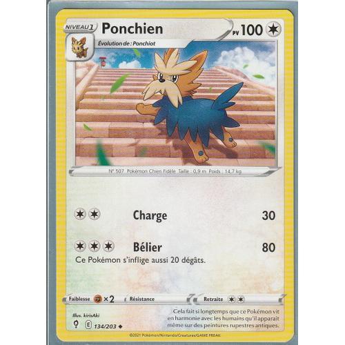 Carte Pokemon - Ponchien - 134/203 - Épée Et Bouclier 7 - Evolution... on Productcaster.