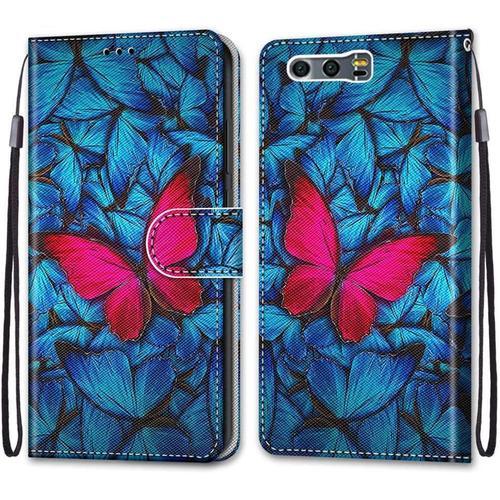 Coque Pour Huawei Honor 9, Etui En Cuir Pu Portefeuille Housse Coqu... on Productcaster.