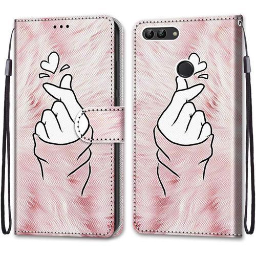 Coque Pour Huawei Enjoy 7s, Etui En Cuir Pu Portefeuille Housse Coq... on Productcaster.