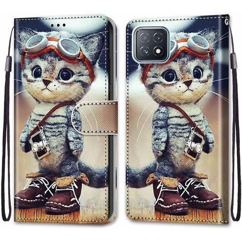 Coque Pour Oppo A72 5g / A73 5g / A53 5g, Etui En Cuir Pu Portefeui... on Productcaster.