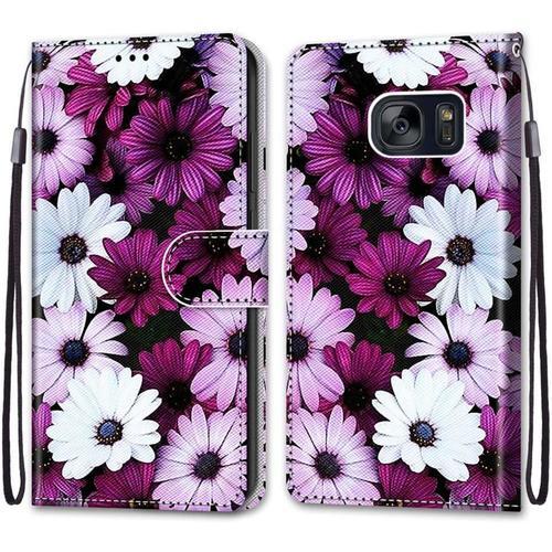 Coque Pour Samsung Galaxy S7, Etui En Cuir Pu Portefeuille Housse C... on Productcaster.