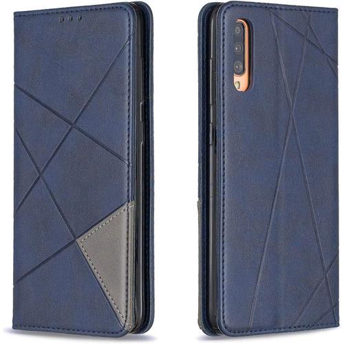 Coque Pour Samsung Galaxy A70, Housse Portefeuille En Cuir Etui De ... on Productcaster.