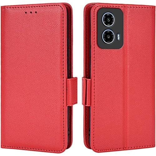 Etui En Cuir Pour Motorola Moto G34 (6.5 Inches), Coque De Telepho... on Productcaster.