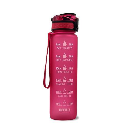 Red -Bouteilles D'eau De Sport 1l Portable Salle De Sport Anti Chut... on Productcaster.