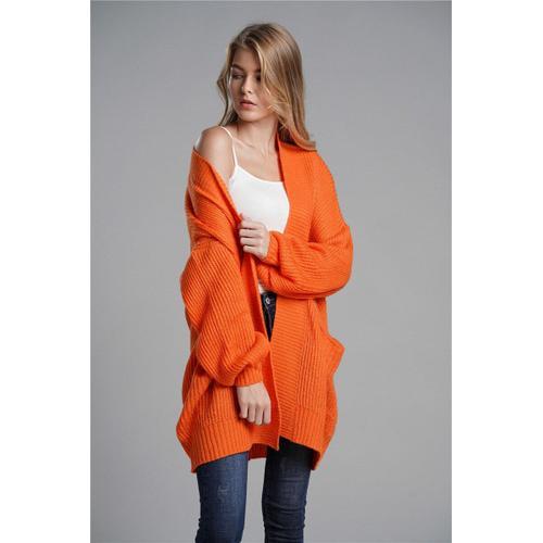 Fitshinling 2020 Hiver Cardigans Manteau D'extérieur Poches Orange ... on Productcaster.