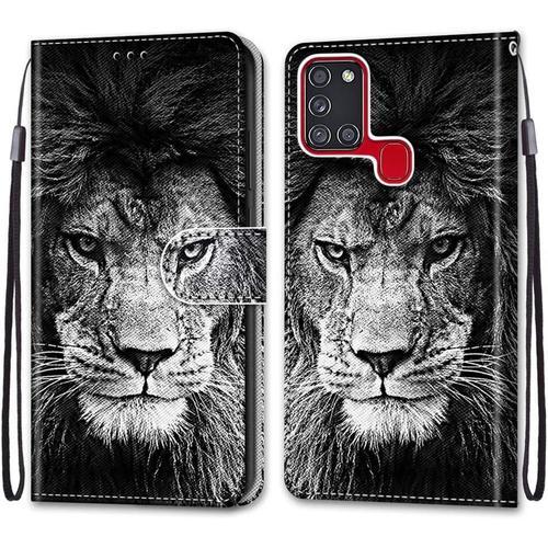 Coque Pour Samsung Galaxy A21s, Etui En Cuir Pu Portefeuille Housse... on Productcaster.