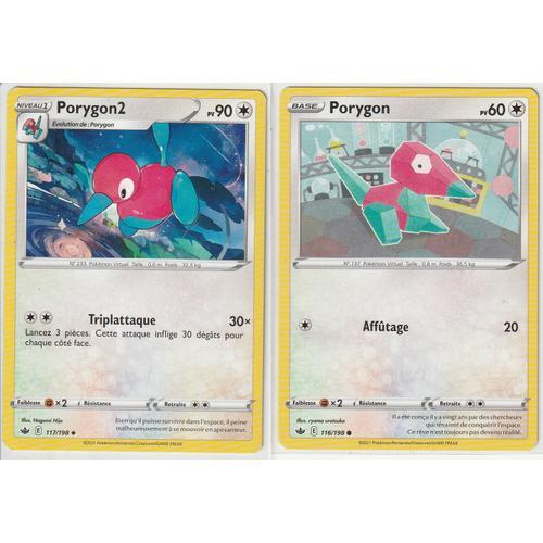 2 Cartes Pokemon - Porygon2 117/198 - Porygon 116/198 - Épée Et Bou... on Productcaster.