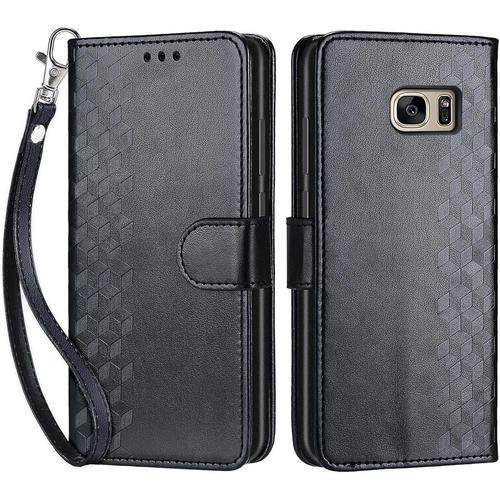 Coque Pour Samsung Galaxy S7, Housse En Cuir Pu Flip Pochette Porte... on Productcaster.